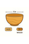Handcrafted white Teak Wood oval Snack Bowl- set of 2 - 3