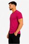 Men's Dark Pink Cotton Lycra Single Jersey Short Sleeve-T-Shirt-D231 - 2