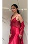 2 Piece Satin Slit Lace Embroidered Nightgown Dressing Gown Set Dowry Bride Bride - 3
