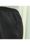 Lace Detailed Elastic Waist Muslin Trousers with Pockets - Black - 5