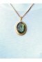 Natural Stone Labradorite Natural Stone Women's Oval Necklace Euk53Lbt - 2