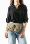Women's Milk Coffee Body Bag Waist Bag, Shoulder Bag with Strap, Chest Bag, 15X24Cm - 2