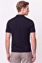 Comfort Fit Comfortable Fit Polo Collar Zippered Black T-Shirt Ts 930 - 4