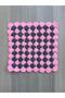 Hand Knitted 2-Piece Bath Washcloth Set - Dowry Style Long and Square Washcloth Set Pink Gray - 2