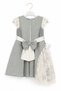 Girl's Belted, Detachable Brooch and Lined Linen Dress with Lace Detail for 1-5 Years Old - Birthday, Holiday, Wedding, Party, Special Occasion - 7
