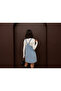 Ice Cream Color Short Kangaroo Pocket Denim/Jeans Salopet Dress - 4