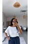 Ecru Thin Off-Shoulder Tshirt - 3