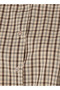 Cotton Checked Shirt with Funnel Neck - 2