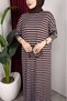 Wonderful Combed Cotton Striped Wear Out Function Dress the Dress of Our Hatless - 2