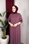 Our Striped Viscose Combed Cotton Dress with a Fabric That Doesn'T Define the Line of the Hat - 8