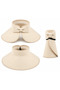 Foldable Hook and Loop Wide Open Top Straw Visor Hat Sunscreen - 3