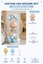 Circle Stand Baby Balloon Decoration Set |   35 Pieces of 6-Inch Latex Balloons, Baby Foil Balloon, and Balloon Sealing Tape |   Hospital Room Baby Shower Birth Decoration - 2