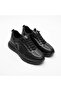 Rubber Bonded Foam Sole Laser Printed Comfortable Genuine Leather Men's Casual Shoes - 4