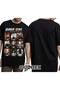 Horror Icons through the Years Horror Movie Characters Printed Unisex Black Tshirt