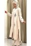 100% Cotton Muslin Fabric as Light as Feather Breathable Natural and Soft Islamic Clothing Two-Piece Set - 3