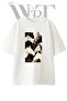 Horse Art Design Printed Unisex White Oversize T-Shirt