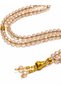 Crystal Prayer Beads 6 mm with Chain |   Crystal Glass Prayer Beads, Gold Chain with Tassels, Shiny Cut Gift Prayer Beads - 2