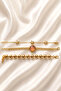 Chain Detailed 3-Piece Bracelet Set1 - 2