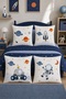 Rocket, Spacecraft, Astronaut Patterned 4-Piece Kids and Baby Pillowcase Set