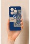حافظة سيليكون بنمط السجاد الأزرق العرقي متوافقة مع هاتف Tecno Spark 20C