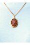 Natural Stone Star Natural Stone Women's Oval Necklace Euk53Yldz - 2