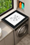 Clothes Dryer Top Organizer Mat Liquid-Proof Cover Hearts Frame