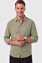 Mint Green 97% Cotton Muslin Fabric Breathable Summer Comfortable Cut Men's Shirt 2602619 - 2