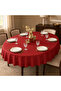 Silvery Red Oval Tablecloth |   Handcrafted Sparkling Luxurious Design |   Custom Size - 2