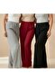 Women's 3-Piece Lycra Comfortable Pants & Sweatpants, One Size Fits 45-95 Kg, High Waist Loose Leg, Casual Home Wear