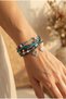 Handmade Blue Rope, Chain and Bead Detailed Special Design Bracelet - 5