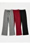 Women's 3-Piece Lycra Comfortable Pants & Sweatpants, One Size Fits 45-95 Kg, High Waist Loose Leg, Casual Home Wear - 2