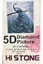 5D Diamond Bead Bonding Stone Processing Mosaic Tapestry "Grey Peacock" 50X40 cm