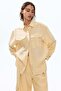 Linen-blend cargo shirt