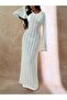 Patterned Long Cotton Openwork Beach Dress - 3