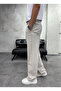 Men's Belt Detailed Linen Baggy Trousers - 2