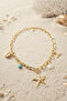 Gold Color Chain Necklace with Starfish Charm Detail - - 2