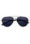 Polarized Aviator Sunglasses for Men, Silver Metal Frame, Dark Blue Polarized Lenses - 2