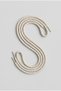Beige White Spotted Knitted Shoelaces 120 cm - 4