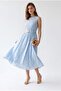 2213 Women's Lined Openwork Floral Patterned Embroidered Midi Dress Baby Blue - 3