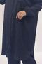 67063 Plus Size Jacquard Strawberry Trousers Set with Side Slit Detail - Black - 2