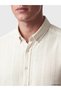 Özmarka New Season Ecru Standard Fit Textured Men's Shirt - 3