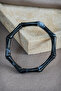 Women's Bamboo Design Elastic Acrylic Bracelet - Trendy Resin Bamboo Form Bangle Cuff - 2
