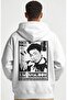 Kim Namjoon Rock in Roll Singer Back Printed Unisex Oversize Combed Cotton Hoodie - 3
