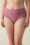 5 Pieces Women's 100% Cotton High Waist Ribbed Plus Size Panties Gathering Cotton Underwear - with Sleep Band Gift - 6