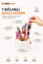 Makeup Brush Organizer Organizer Box 360 °   7-Compartment Cosmetic Brush Holder with Rotating Lid and Dust Protection - 5