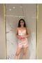 6 Piece Lace Satin Nightgown Dressing Gown Pajama Set Shorts Set 6-Piece Bridal Dowry Set Satin - 3