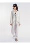 Snap-Fasten Draped Shirt & Slim High-Waisted Loose-Fit Trousers Two-Piece Set - 7
