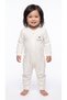 100% Organic Cotton, Unisex Zippered Baby Romper, Lamb Embroidery Detail, Ecru, Newborn Romper - 7