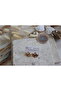 Mini Fan Model Colorful Stone Steel Earrings / White - 2