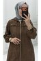İclal Women's Bitter Brown Suit, Hijab Suit, Daily Comfortable Top and Bottom Combination - 3